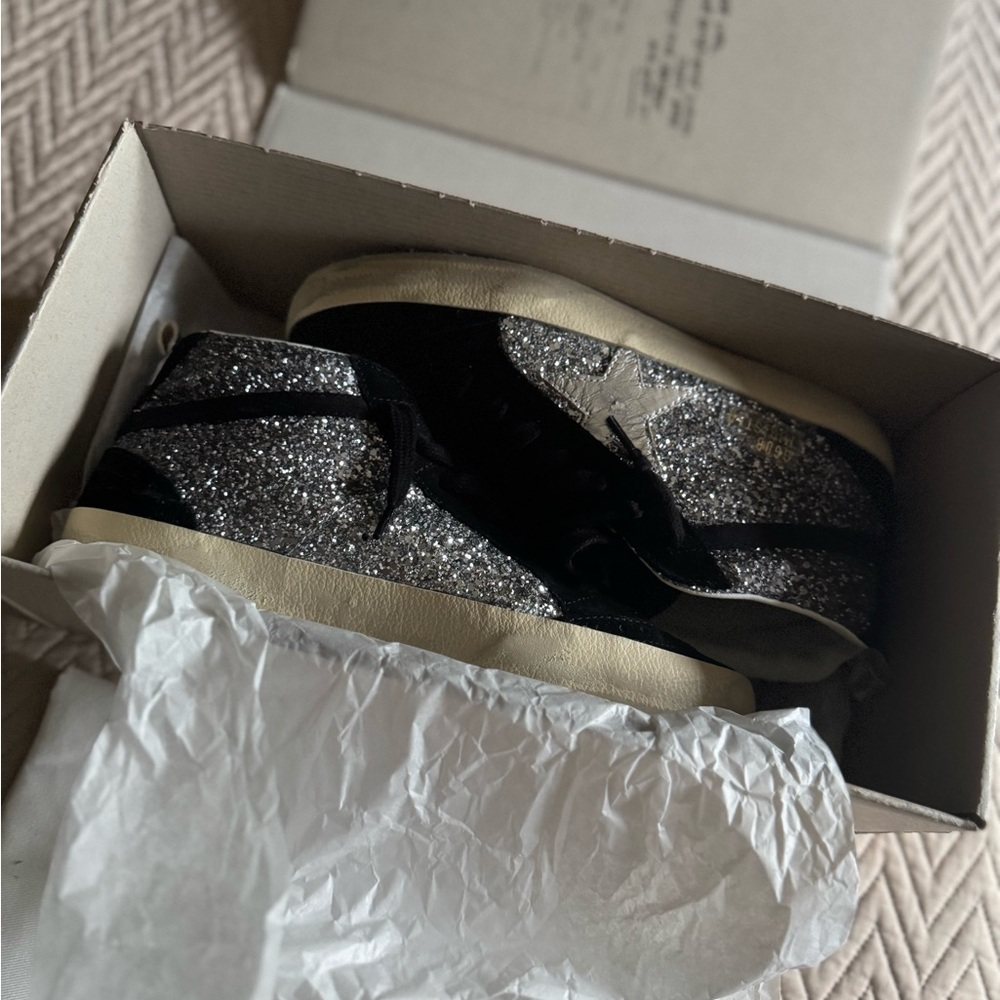 Golden Goose Black and silver Mid Star sneakers - Picture 13 of 15